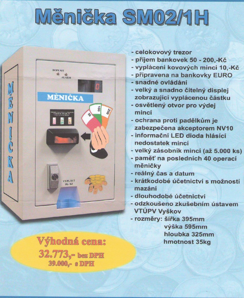 Měnička drobných mincí